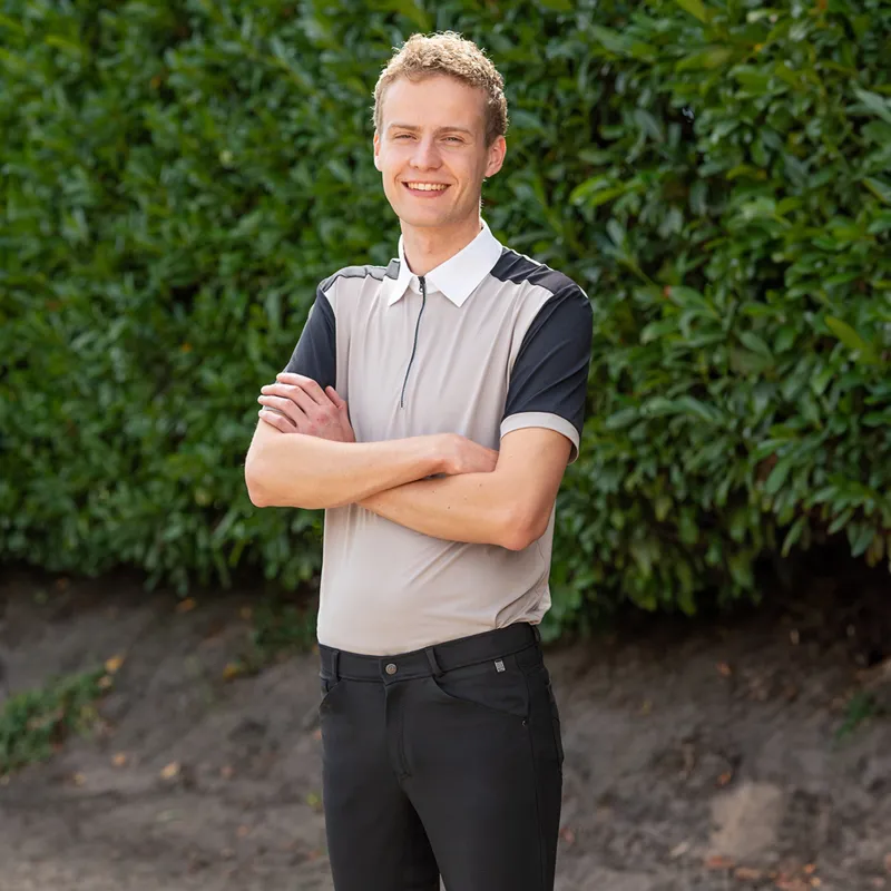 QHP Kyle Mens Show Shirt - Beige-1