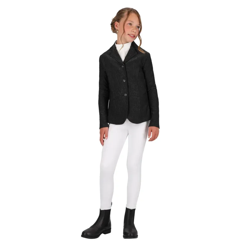 QHP Kynlee Glitter Junior Girls Show Jacket - Black-2