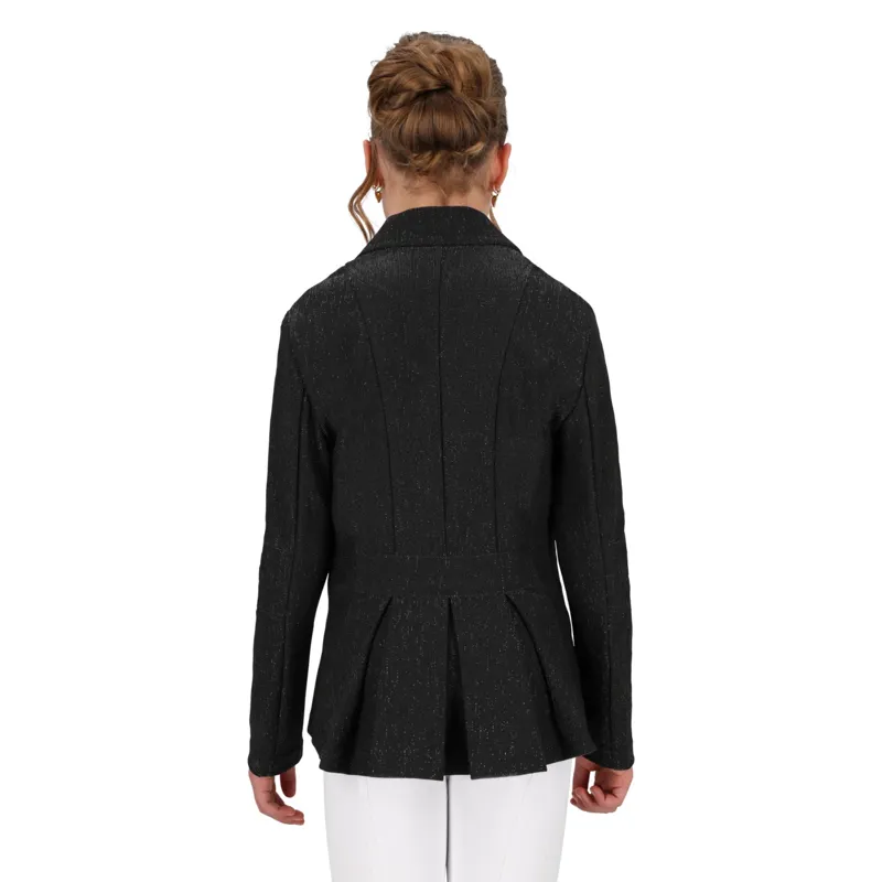 QHP Kynlee Glitter Junior Girls Show Jacket - Black-4