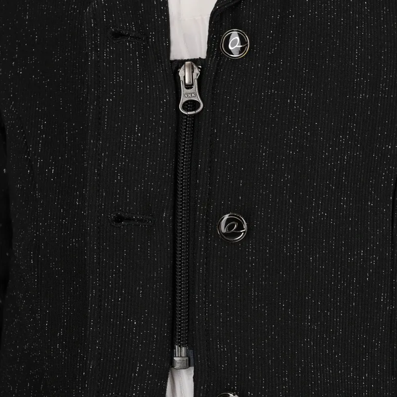 QHP Kynlee Glitter Junior Girls Show Jacket - Black-7