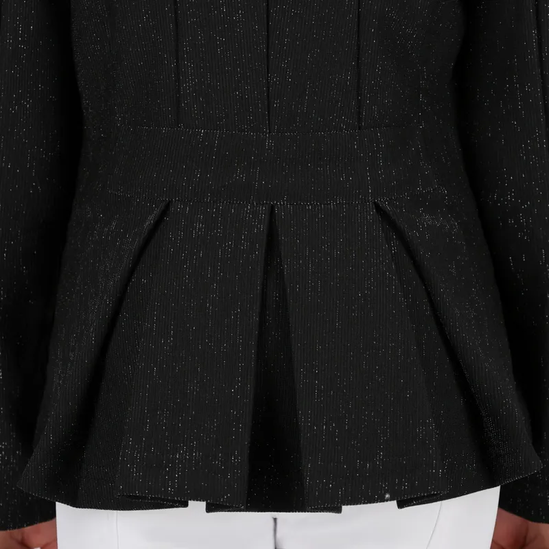 QHP Kynlee Glitter Junior Girls Show Jacket - Black-9