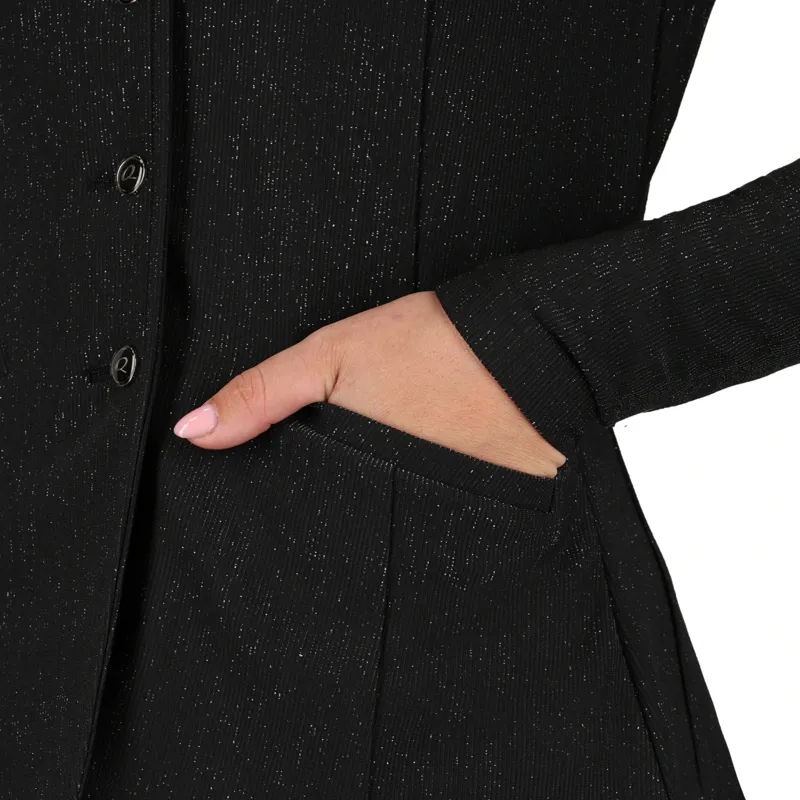 QHP Kynlee Glitter Womens Show Jacket - Black-3