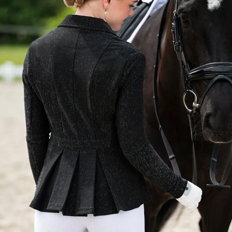 QHP Kynlee Glitter Womens Show Jacket - Black-6