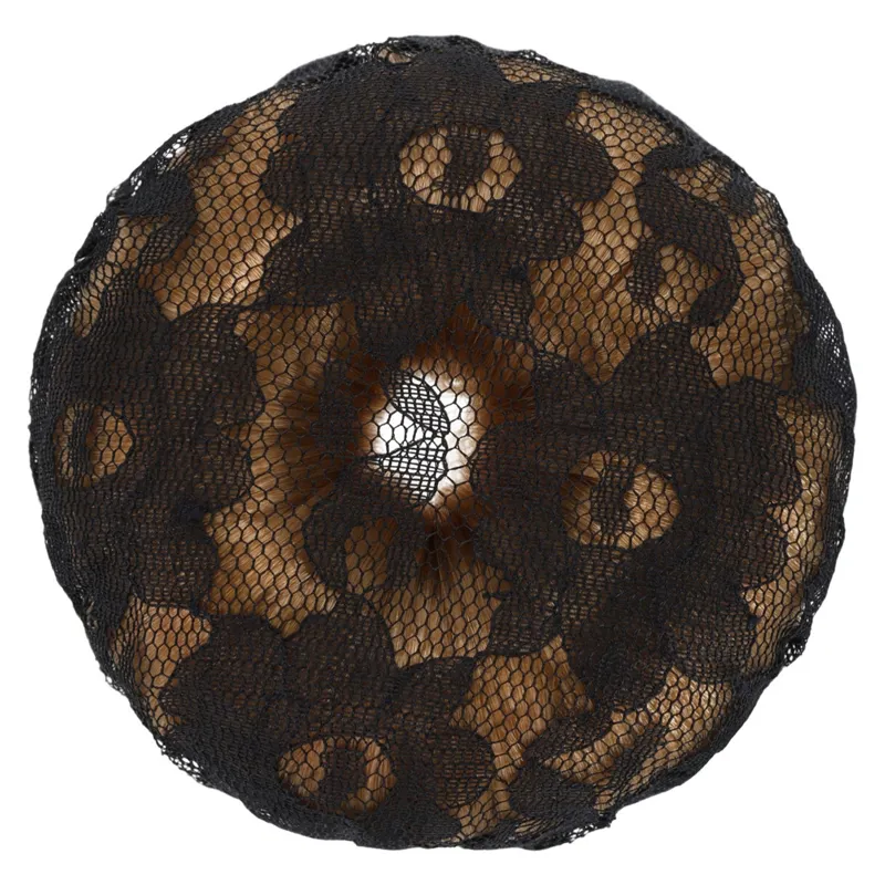 QHP Floral Lace Hair Net - Black