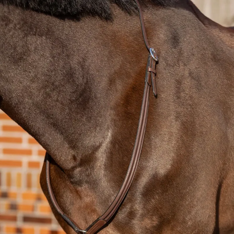 QHP Liberta Leather Neck Rope - Brown-2