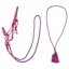 QHP Liberty Combi Rope Halter with Reins - Fuchsia