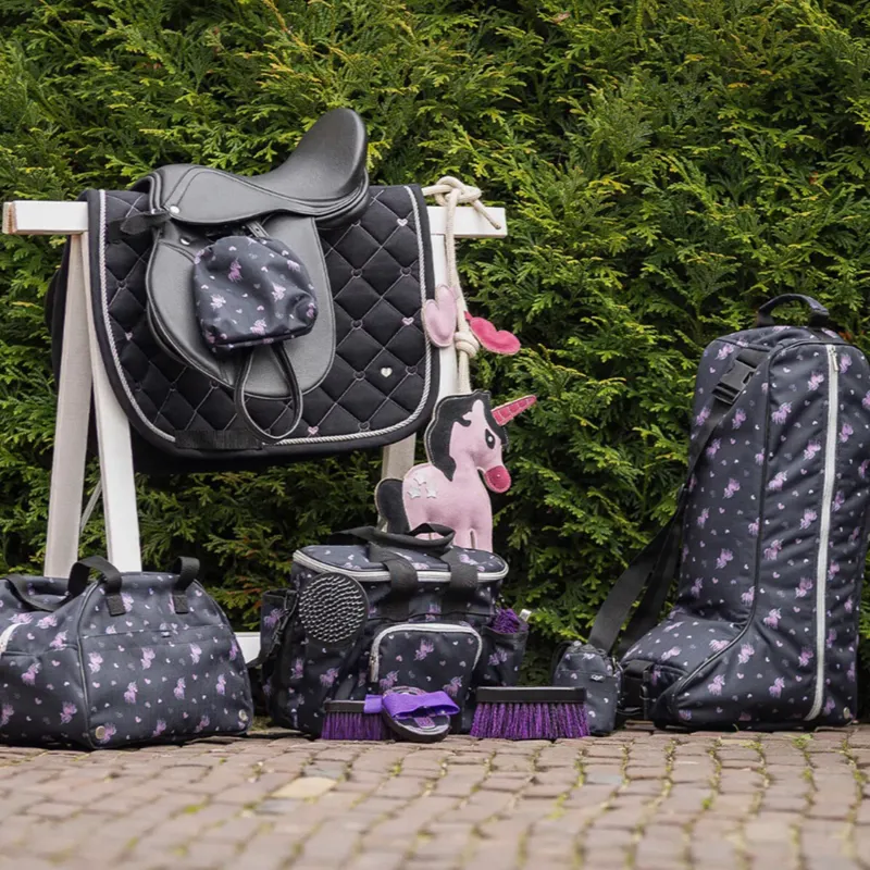 QHP Lize Grooming Kit Bag - Black/Violet-3