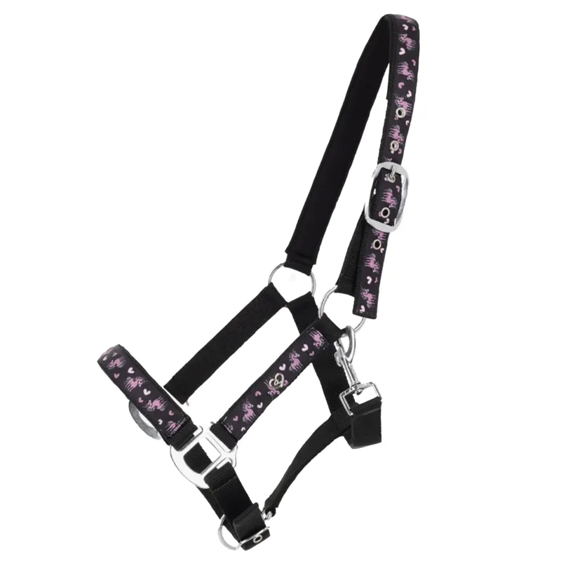 QHP Lize Headcollar - Black/Violet