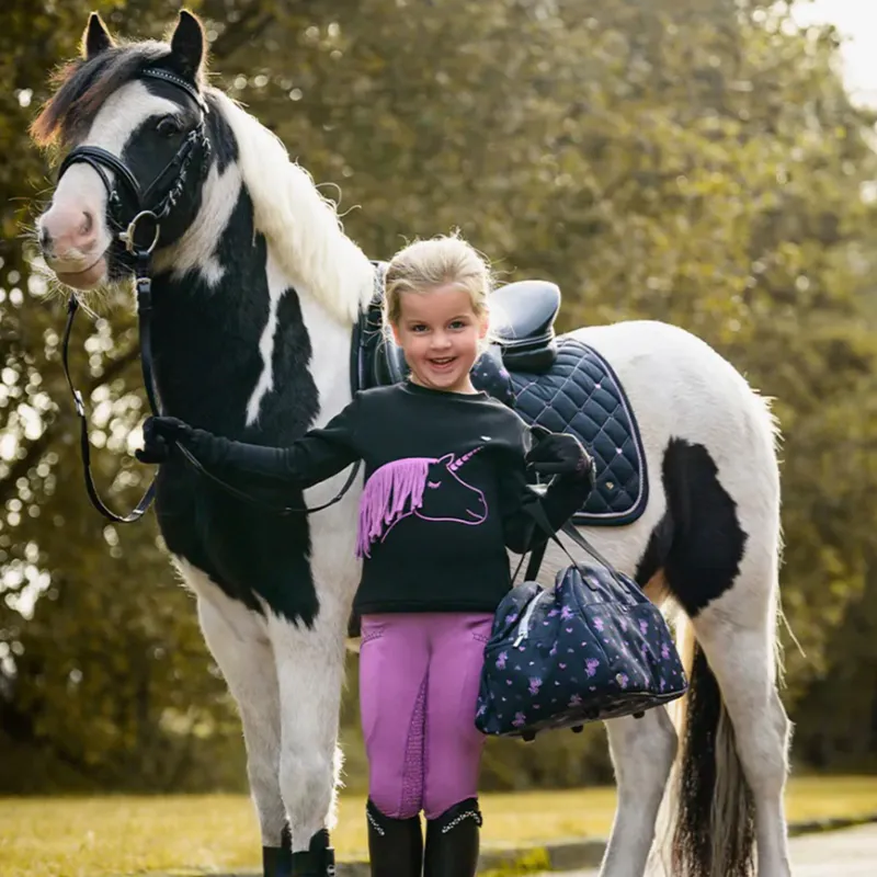 QHP Lize Junior Sweater - Black/Violet-6