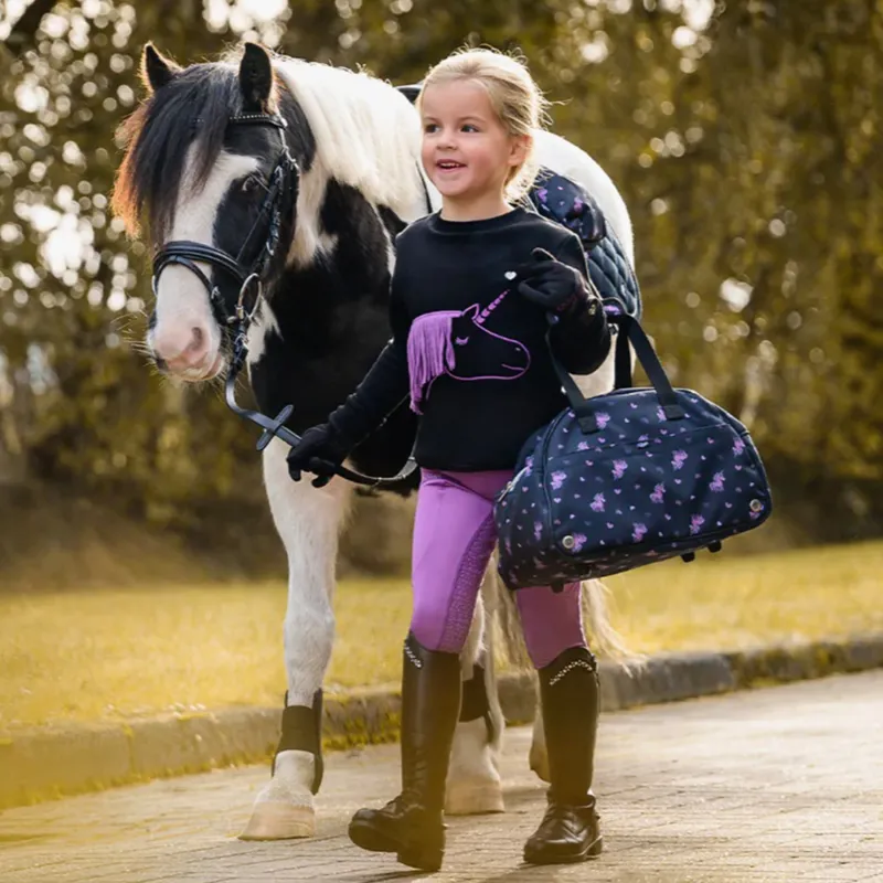 QHP Lize Junior Sweater - Black/Violet-3