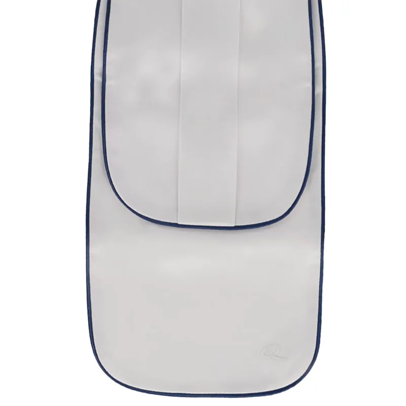 QHP Miyah Stock Tie - White/Navy-3