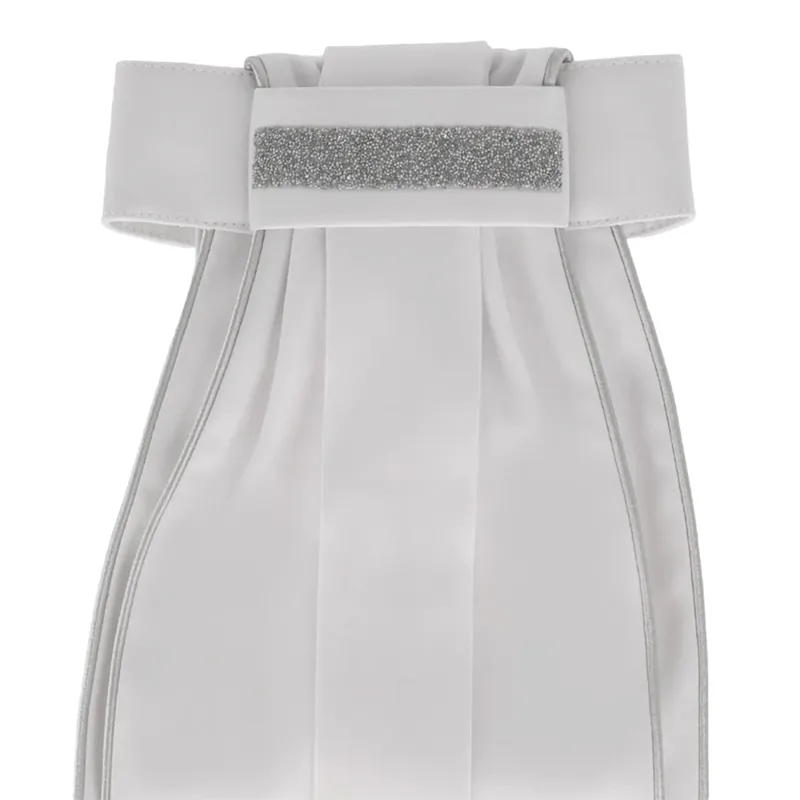 QHP Miyah Stock Tie - White/Silver-1