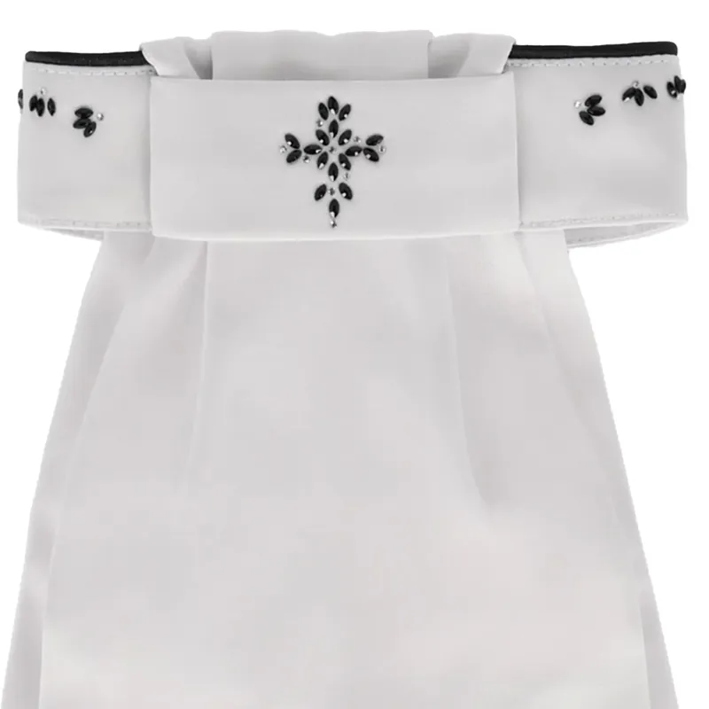 QHP Nova Stock Tie - White/Black-3