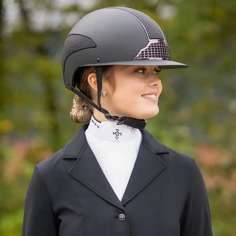 QHP Nova Stock Tie - White/Black-1