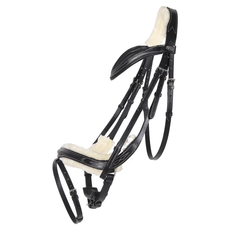 QHP Ontario Bridle with Reins - Black