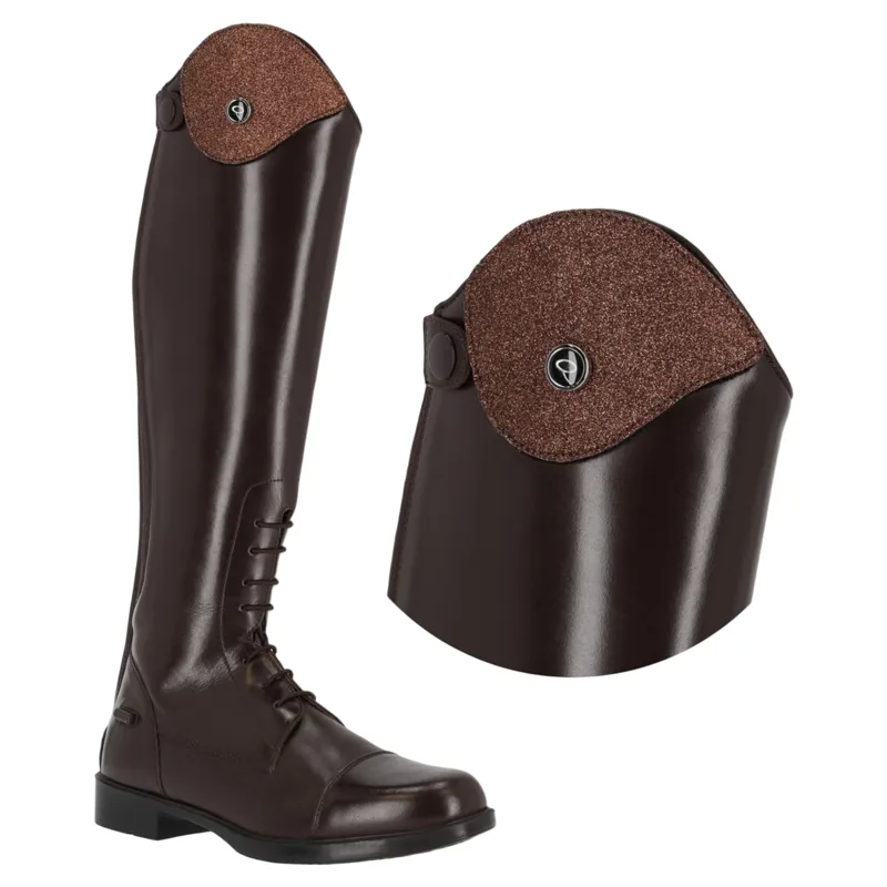 QHP Romy Riding Boot Exchangeable Top - Glitter Brown