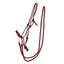QHP Colour Rope Headcollar with Reins - Burgundy