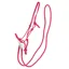 QHP Colour Rope Headcollar with Reins - Fuchsia