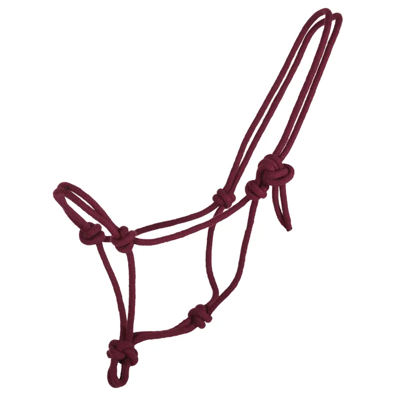 QHP Basic Rope Headcollar - Burgundy