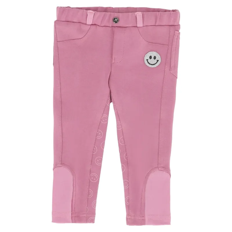 QHP Rosalynn Junior Girls Breeches - Cheery Pink