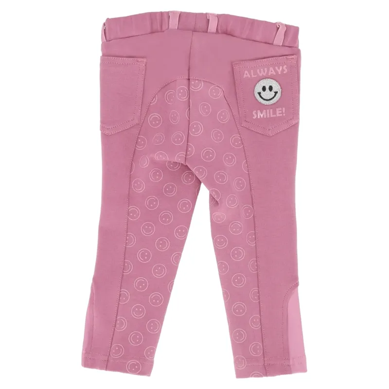 QHP Rosalynn Junior Girls Breeches - Cheery Pink-1