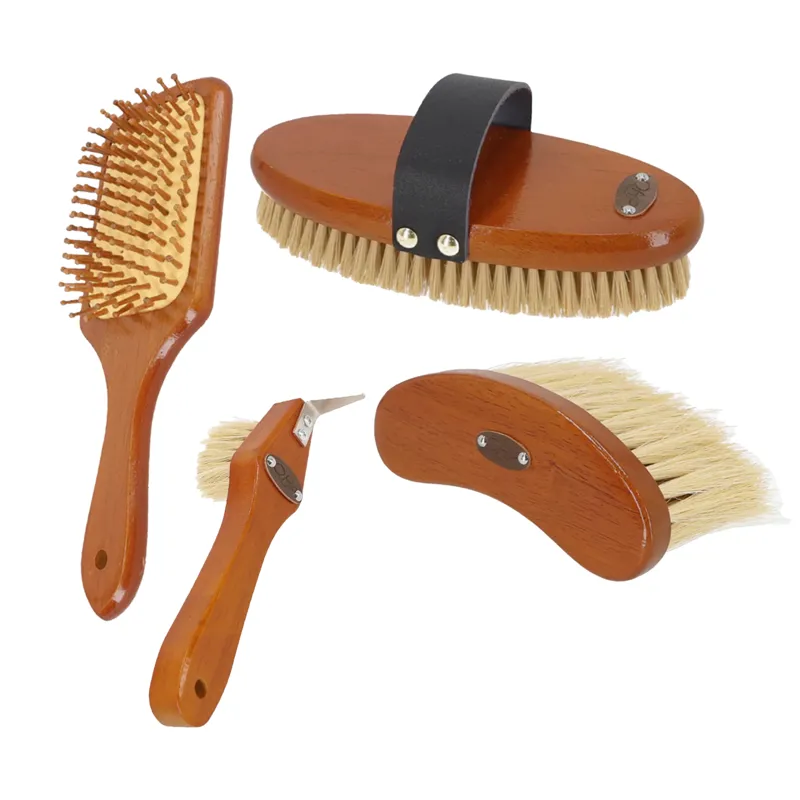 QHP Royal Grooming Set - Dark Brown-1