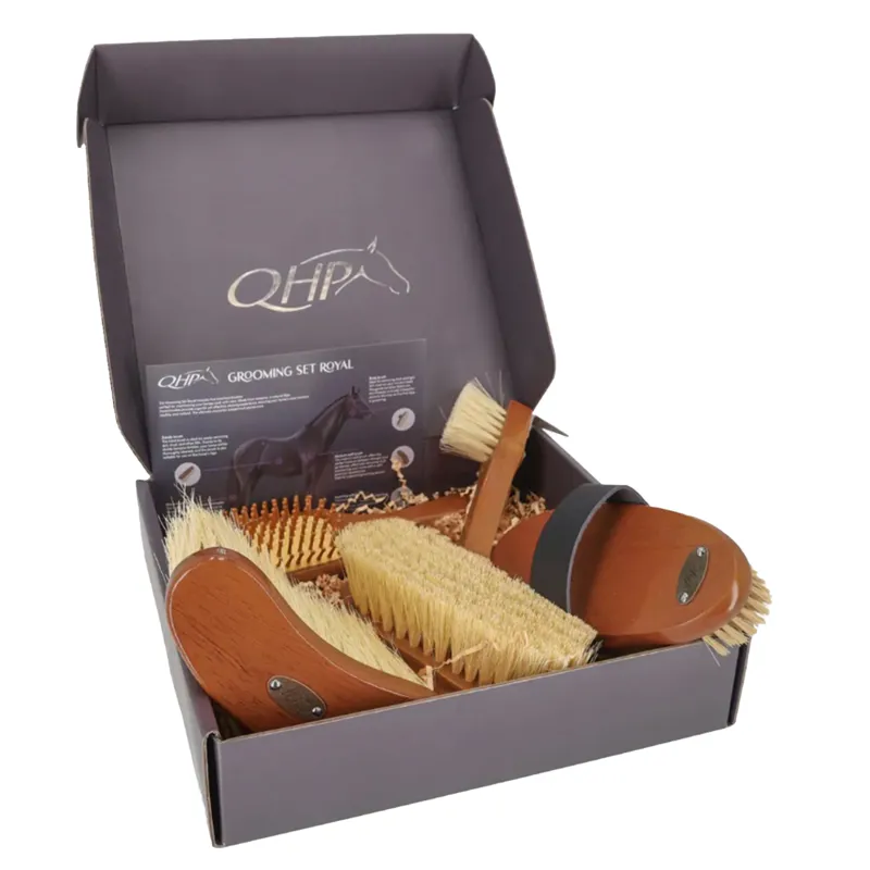 QHP Royal Grooming Set - Dark Brown