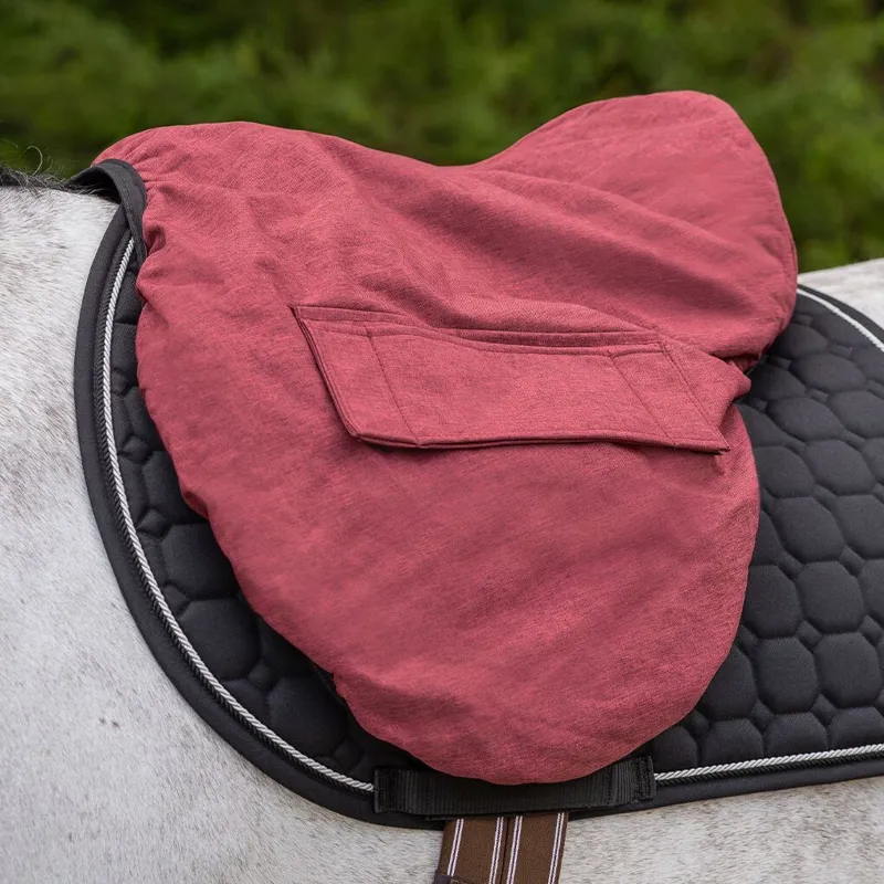 QHP Saddle Cover - Burgundy-1