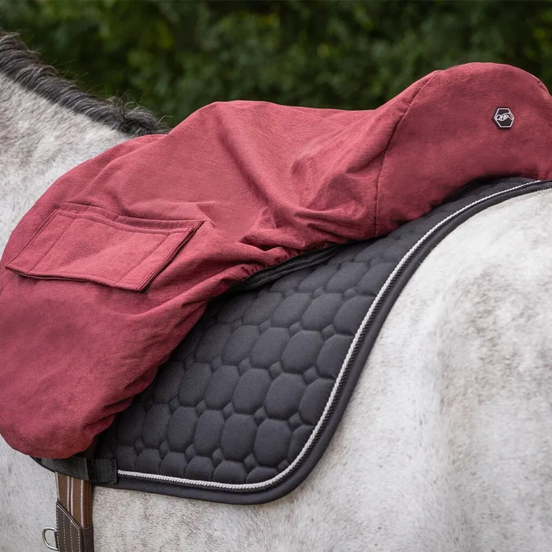 QHP Saddle Cover - Burgundy-2