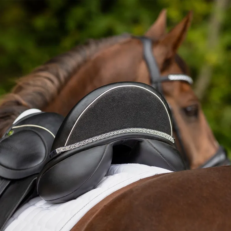 QHP Sharina Saddle Jewel - Black/Silver-1