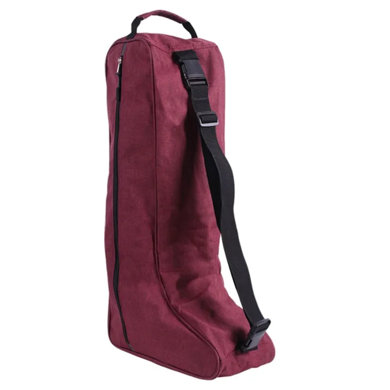 QHP Side Zip Boot Bag - Burgundy-1