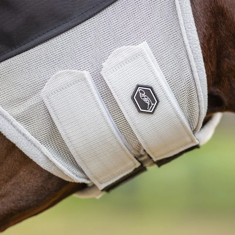 QHP Solaire Fly Mask - Grey-4