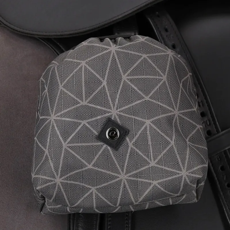 QHP Collection Stirrup Covers - Grey/Reflective-1