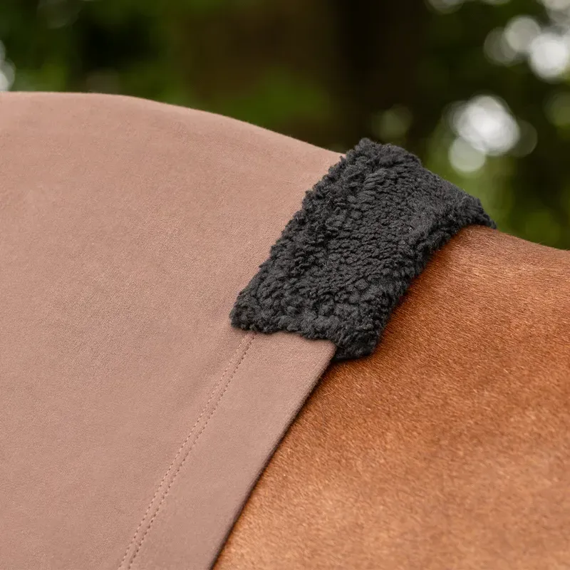 QHP Sweet Itch Fly Neck Cover - Brown-2
