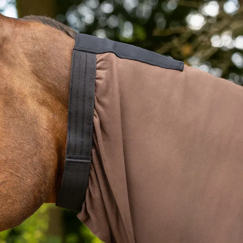 QHP Sweet Itch Fly Neck Cover - Brown-3