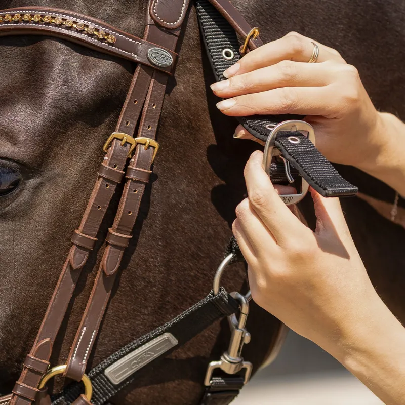 QHP Tack Up Headcollar - Black-4
