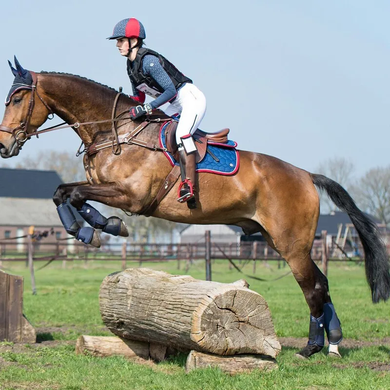 QHP Technical Eventing Tendon Boots - Navy-2