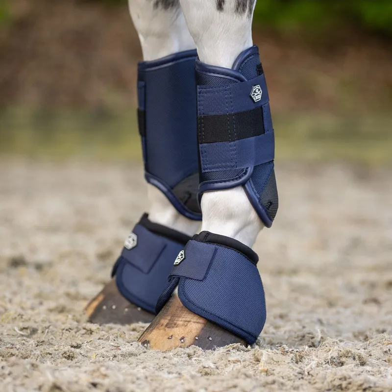QHP Technical Eventing Fetlock Boots - Blue-1