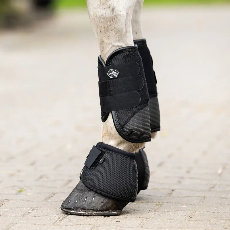 QHP Technical Eventing Fetlock Boots - Black-1