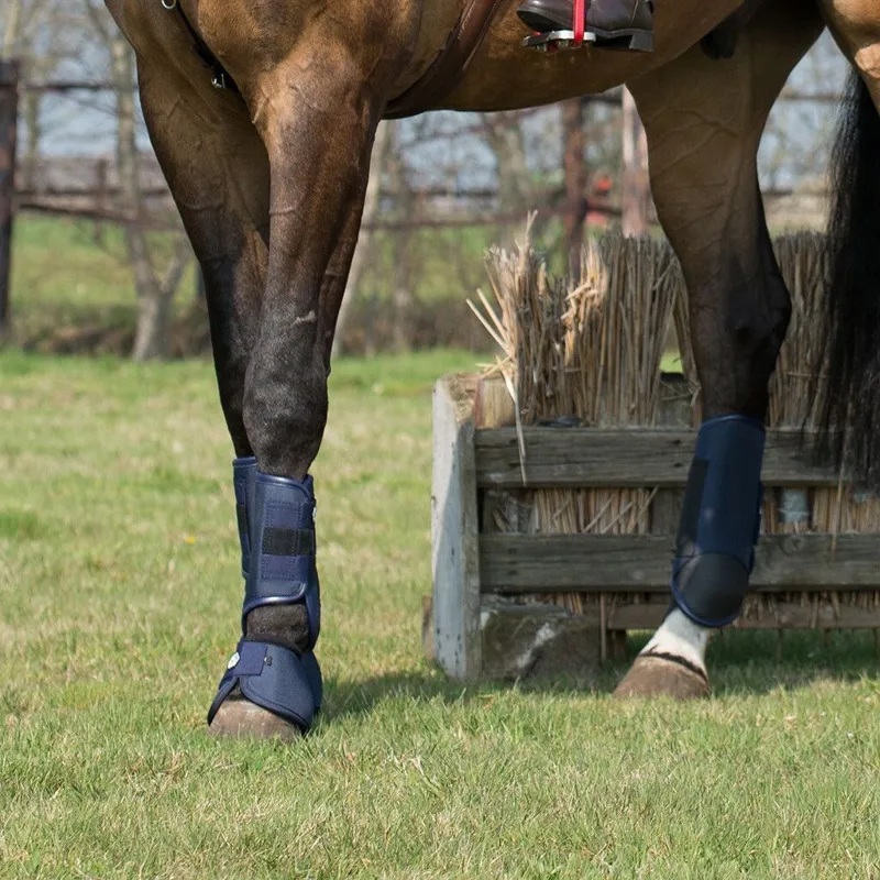 QHP Technical Eventing Fetlock Boots - Navy-1