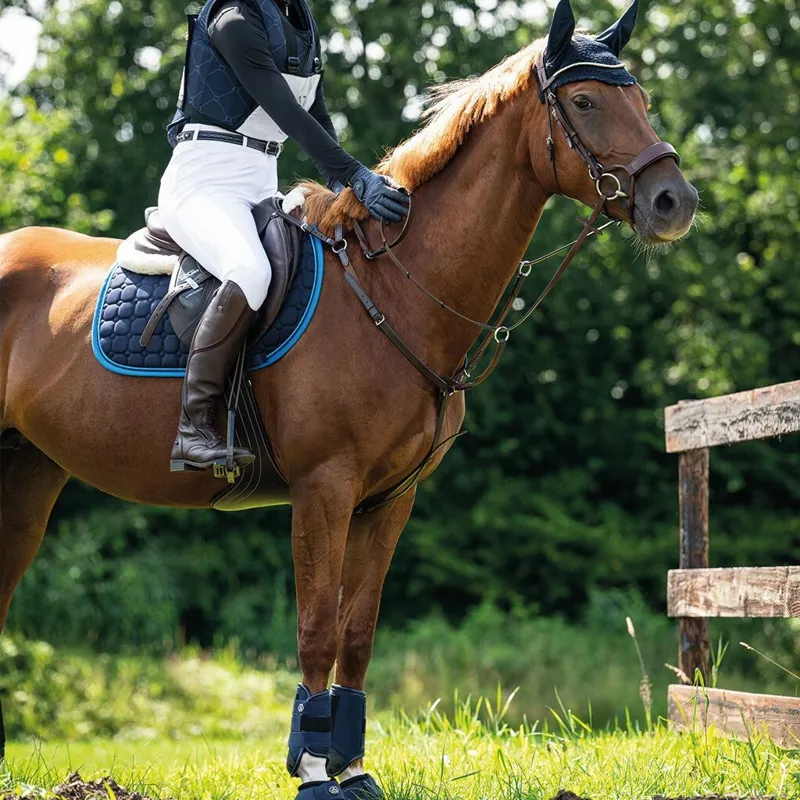 QHP Technical Eventing Fetlock Boots - Navy-2