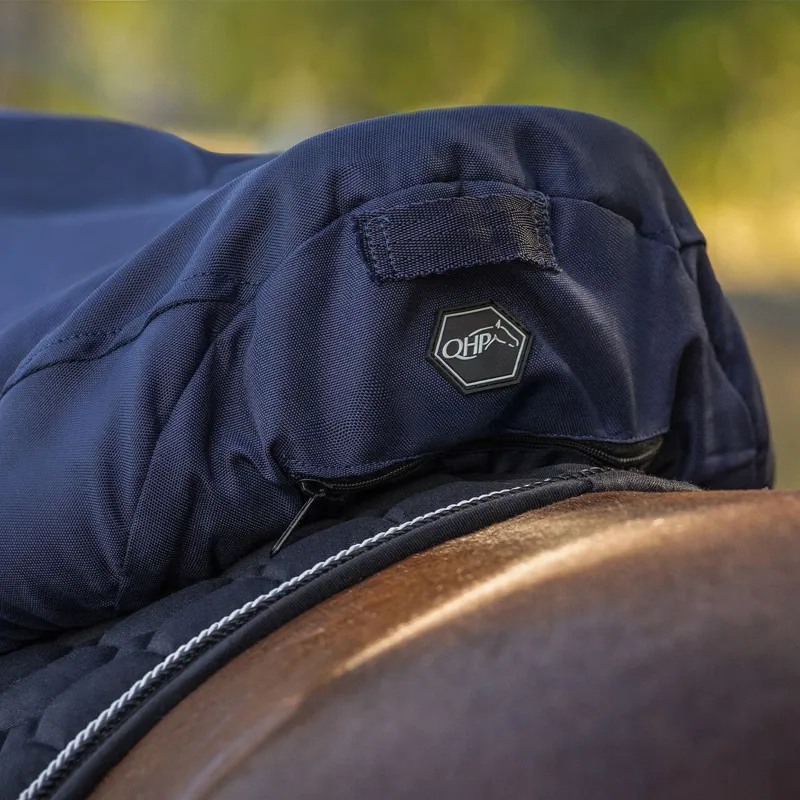 QHP Turnout Extra Saddle Cover - Navy-3