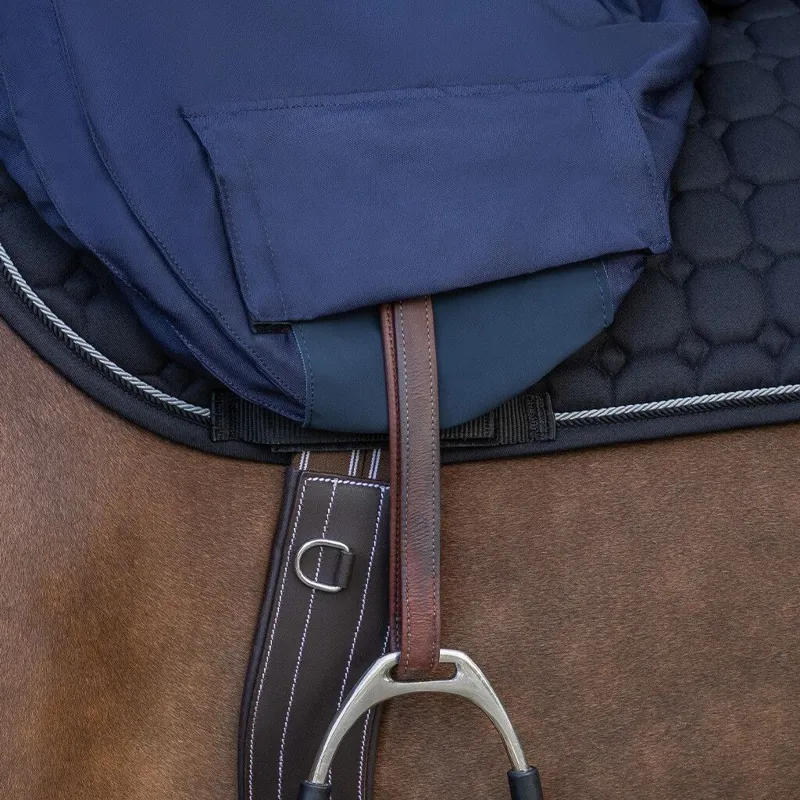 QHP Turnout Extra Saddle Cover - Navy-2