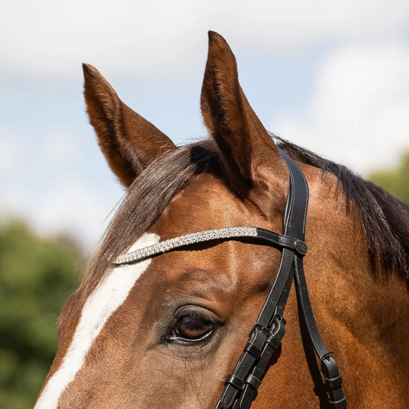 QHP Verbena Browband - Black/Silver-1