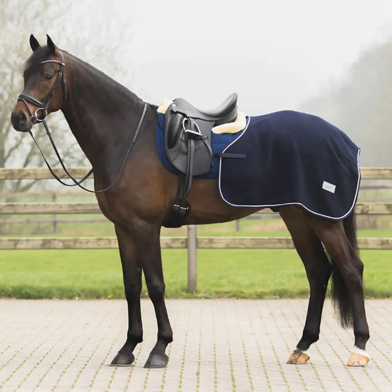 QHP Wool Exercise Quarter Sheet - Navy-1