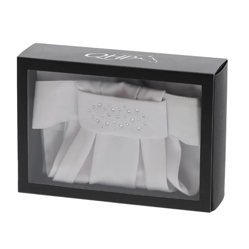 QHP Zizah Stock Tie - White/Silver-3