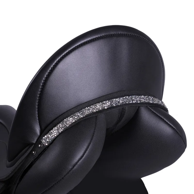 QHP Lupine Saddle Jewel - Black/Silver