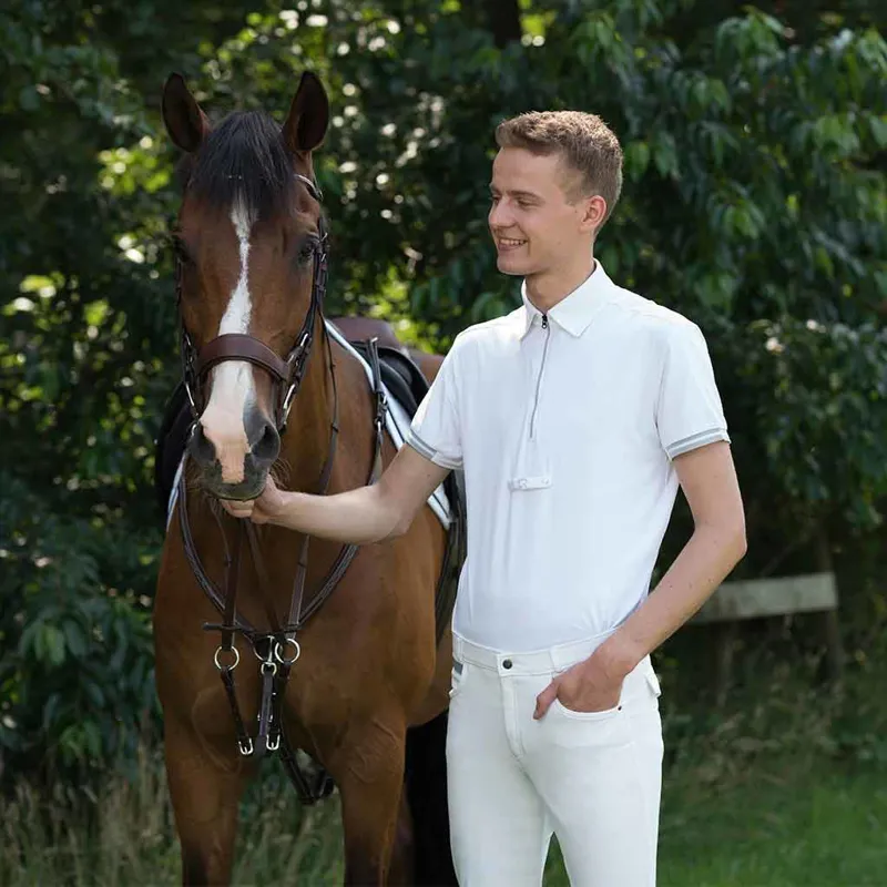 QHP Mark Mens Competition Shirt - White-1