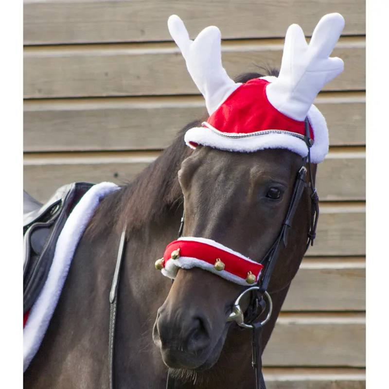 QHP Christmas Reindeer Horse Hat-1