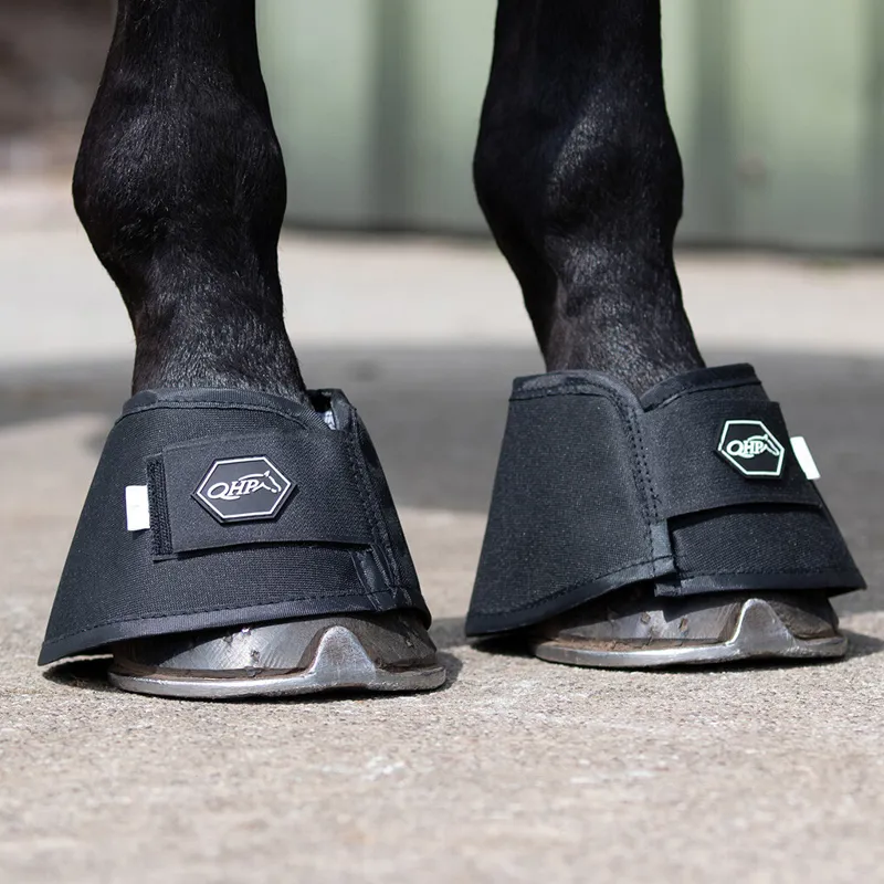 QHP Aqua Moisture Support Overreach Boots - Black-1